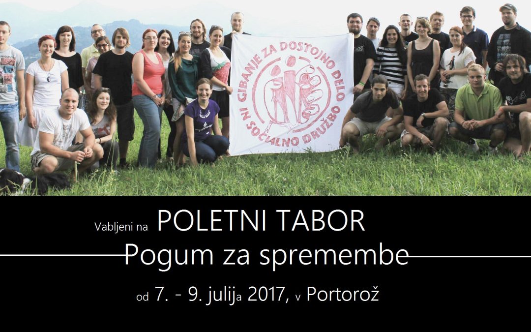 Najavljamo POLETNI TABOR “Pogum za spremembe” 2017
