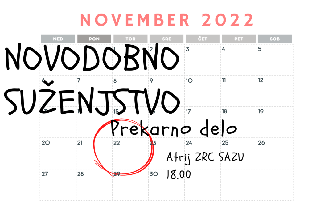 Novodobno suženjstvo: prekarno delo – desetič!